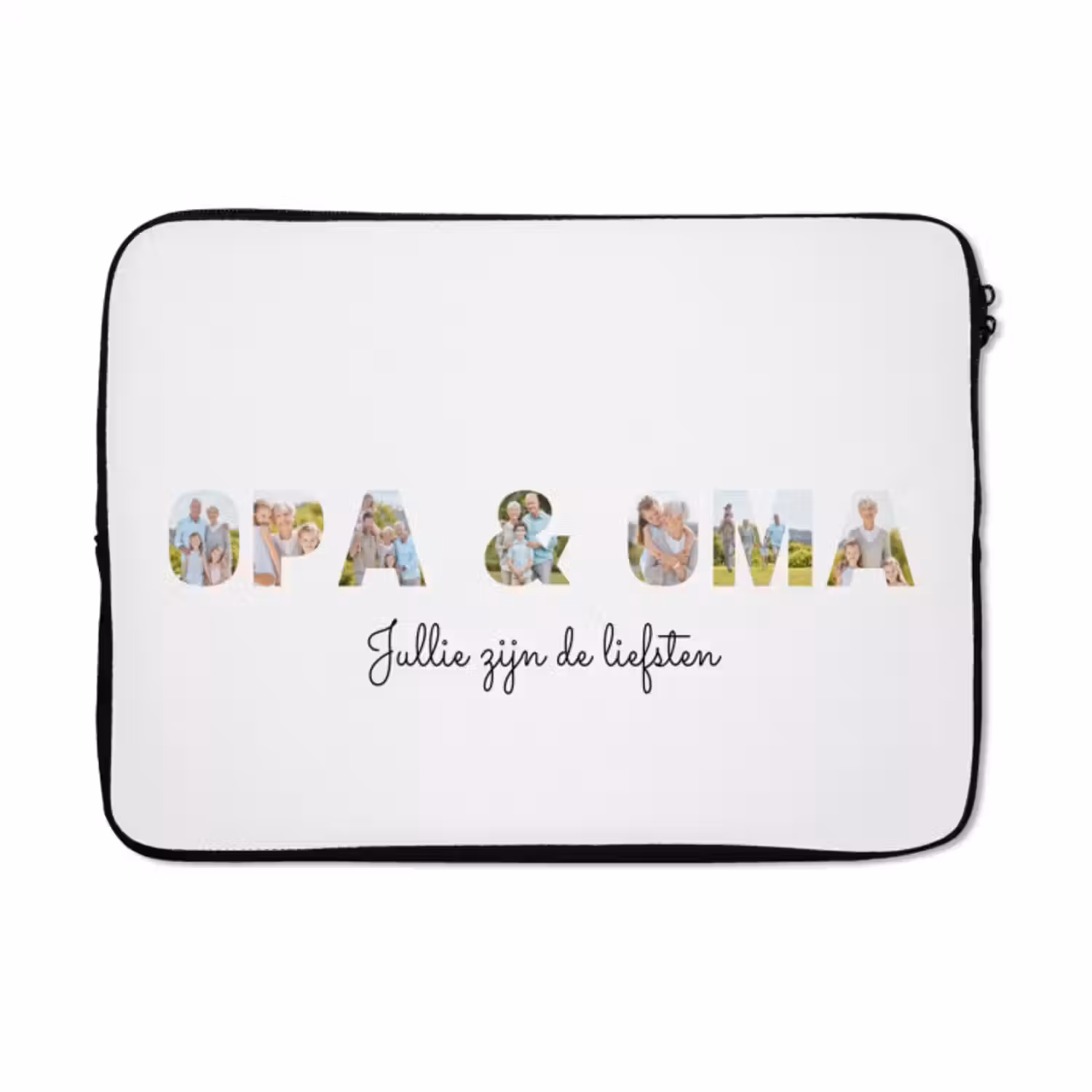 Gepersonaliseerde laptophoes - Opa & Oma - Lettercollage