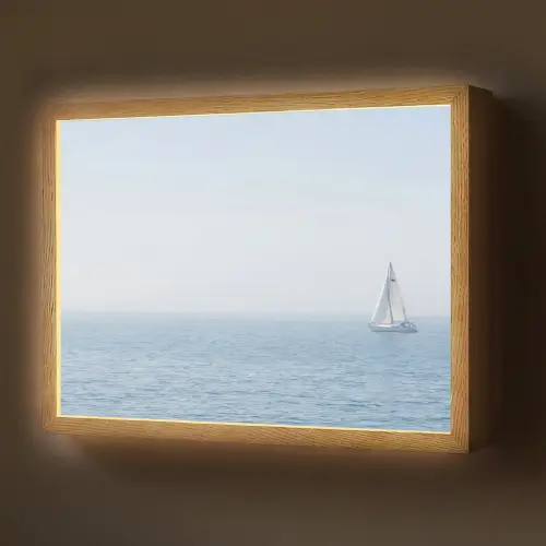 Horizon - Zeilboot - Zee Light Box met batterij (Wandlamp) middel -z3d_website