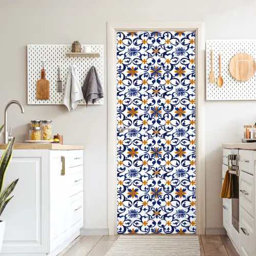 Patroon - Modern - Kleurrijk deurposter klein 289 -sfeer5