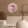 Taart - Pink - Cherry Wandcirkel plexiglas klein -sfeer1