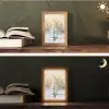 Winter - Bomen - Natuur - Acryl - Kunst Light Box met kabel (Tafellamp) klein -sfeer3