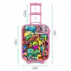 Expressief en druk patroon met monsters Kinderkoffer - Roze klein -productfoto_formaten