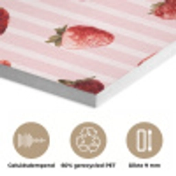 Strepen - Aardbei - Roze PET vilt klein 837 -closeup_NL