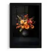 Herfst - Boeket - Oranje fotolijst zwart zonder passe partout klein -3d