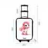 Eenhoorn met roze manen Kinderkoffer - Zwart klein -productfoto_formaten