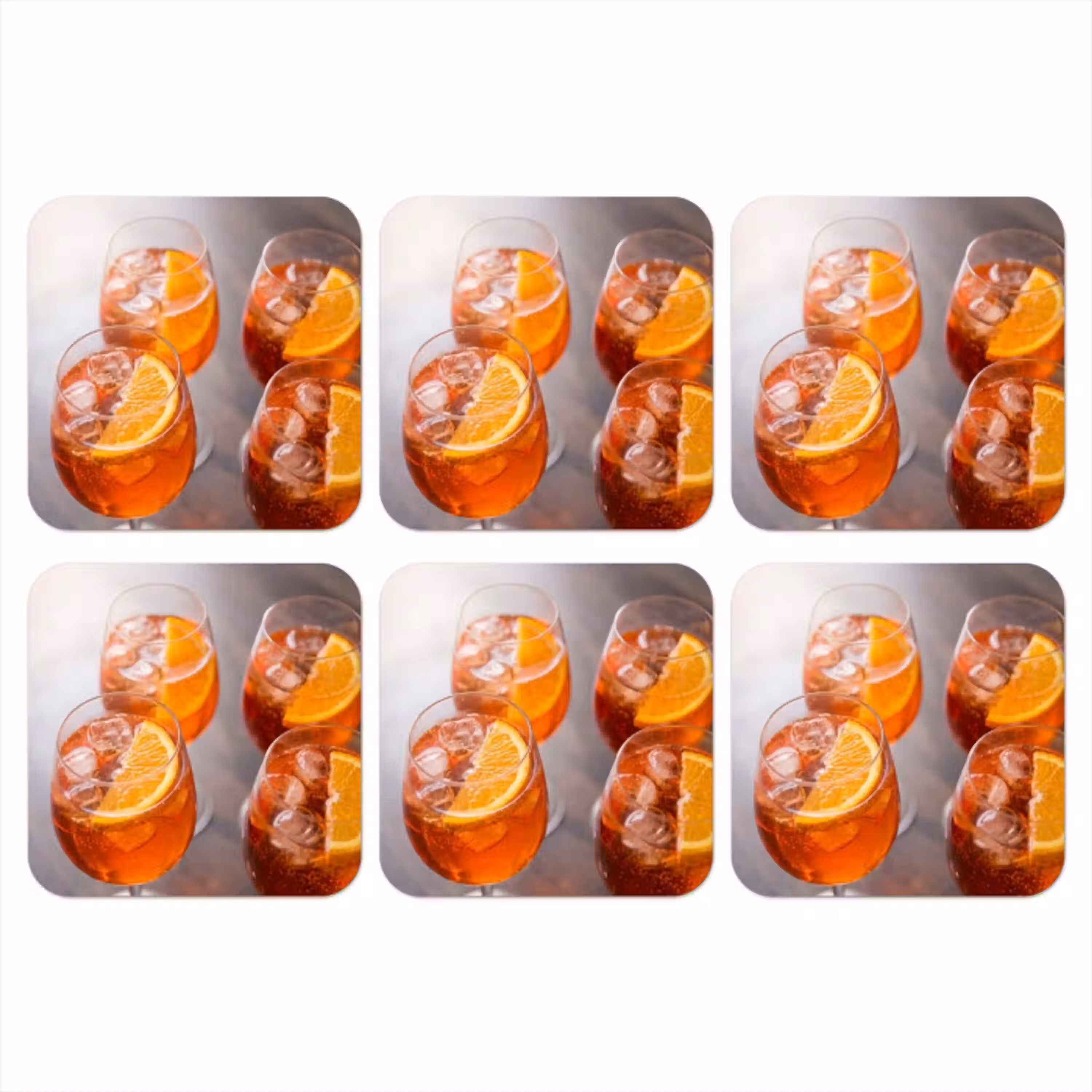 Drank - Sinaasappel - IJs - Zomer - Oranje onderzetter kurk middel -3d