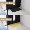 Wit - Geel - Patroon - Geometrisch Deurmat klein 898 -voor-na_NL
