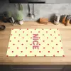 Nice - Stippen - Roze - Geel Inductie beschermer vinyl 3mm klein -sfeer5