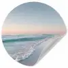 Kustlijn - Pastel - water Wandcirkel behangsticker klein -3d