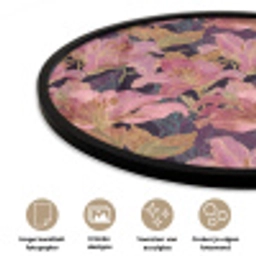 Lelies - Patroon - Roze - Goud Fotolijst rond zonder passe partout klein 856 -closeup_NL