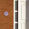 Paars met stippen - Modern Naambord Rond klein -sfeer3-rond-XS