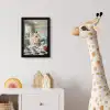 Retro - Blauw - Vrouw fotolijst zwart zonder passe partout klein -usfeer4_kinderkamer