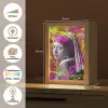 Meisje met de parel - Johannes Vermeer - Neon Light Box met kabel (Tafellamp) klein -USP_websiteoverzichtNL