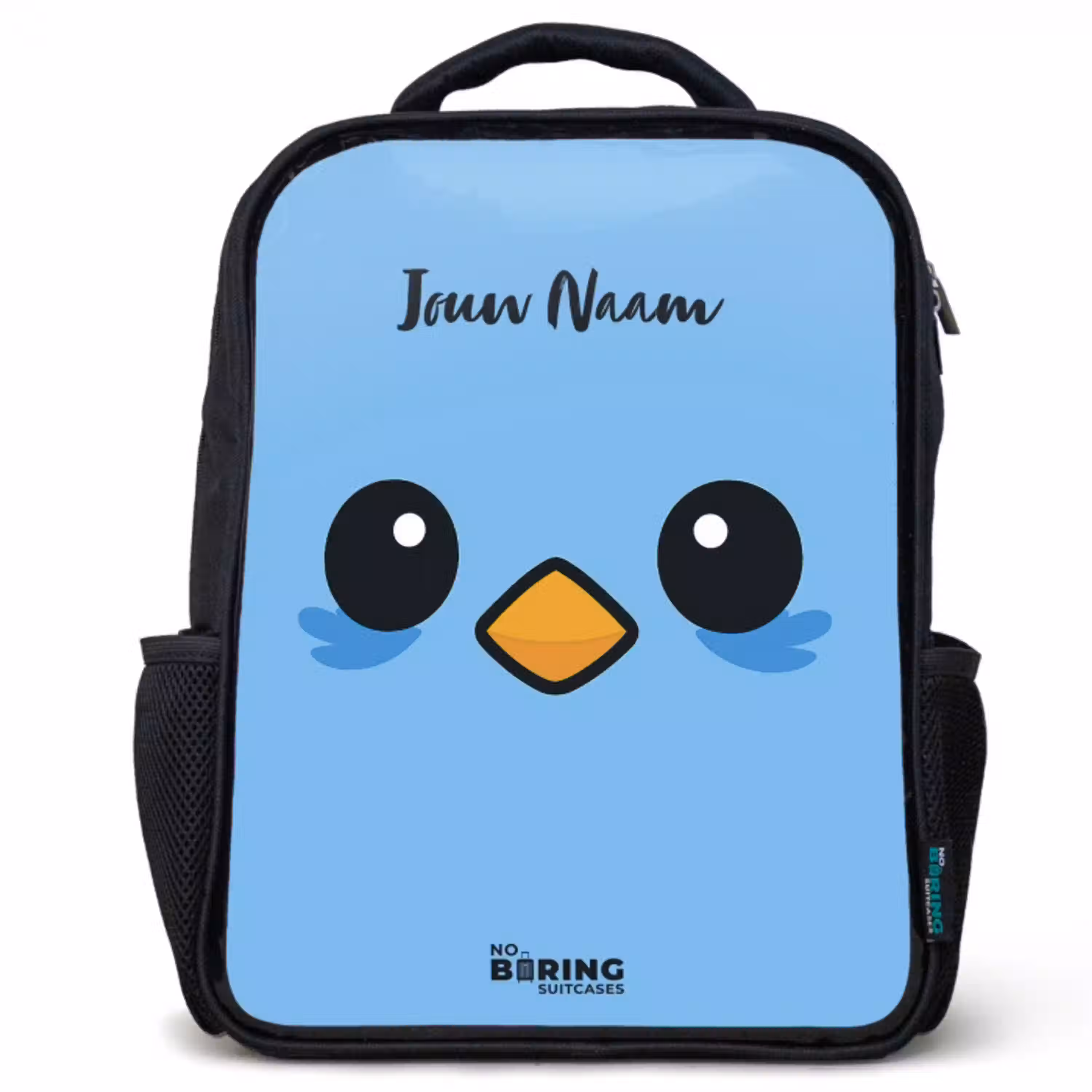 Kawai - Vogel - Blauw Rugzak - Zwart middel -3d