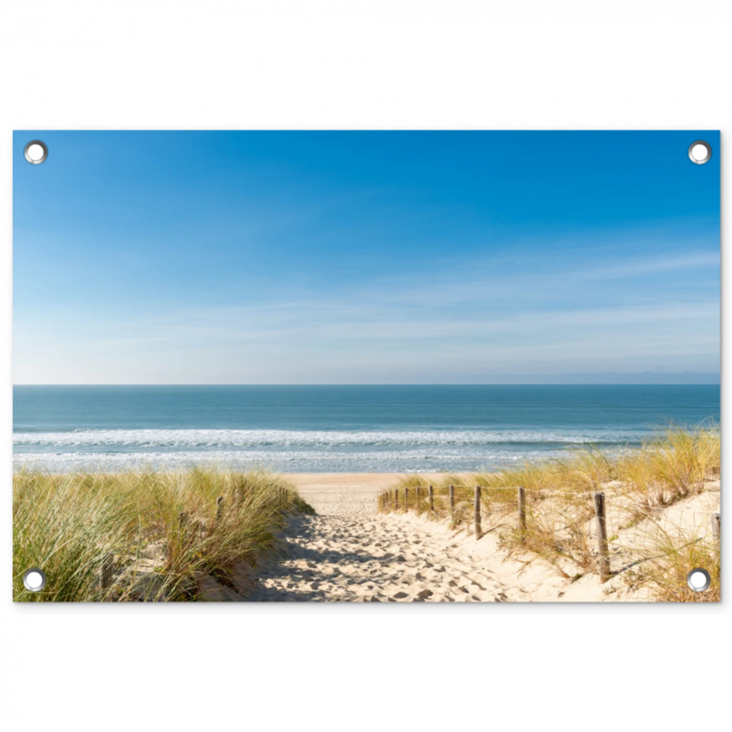 Zomerse Stranddag tuinposter los doek klein -3d