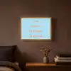 Blauw - Oranje - Just want to be happy & naked Light Box met batterij (Wandlamp) middel -sfeer4