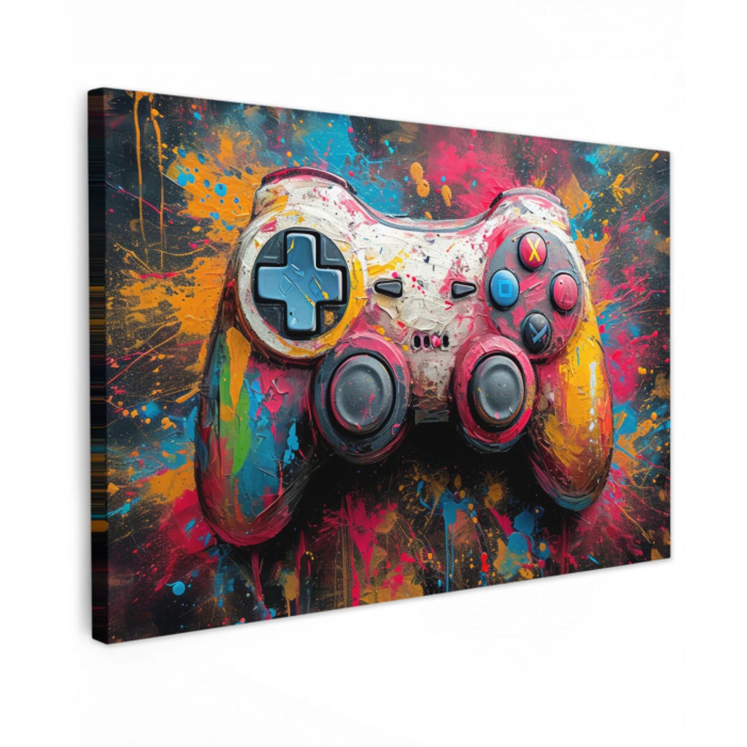 Graffiti - Gaming - Controller - Verf canvas 2cm klein -z3d