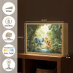 Olifant - Tijger - Bos - Jungle Light Box met batterij (Wandlamp kind) middel -USP_websiteoverzichtNL