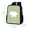 Groen met Triceratops dino Rugzak - Zwart middel -productfoto_formaten