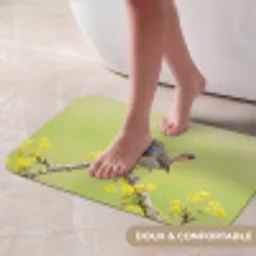 Vogel - Tak - Natuur - Kleurrijk Badmat klein -USP_ZachtFR