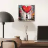 Meisje - Hart - Graffiti - Kunst - Kleuren - Rood plexiglas 5mm klein -sfeer6