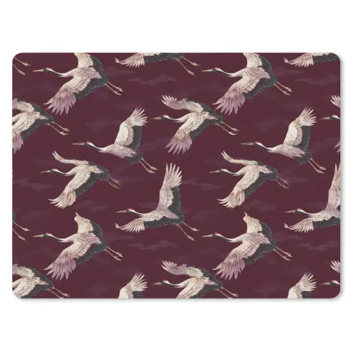 Kraanvogels - Klassiek - Bordeaux muismat rubber klein 262 -3d