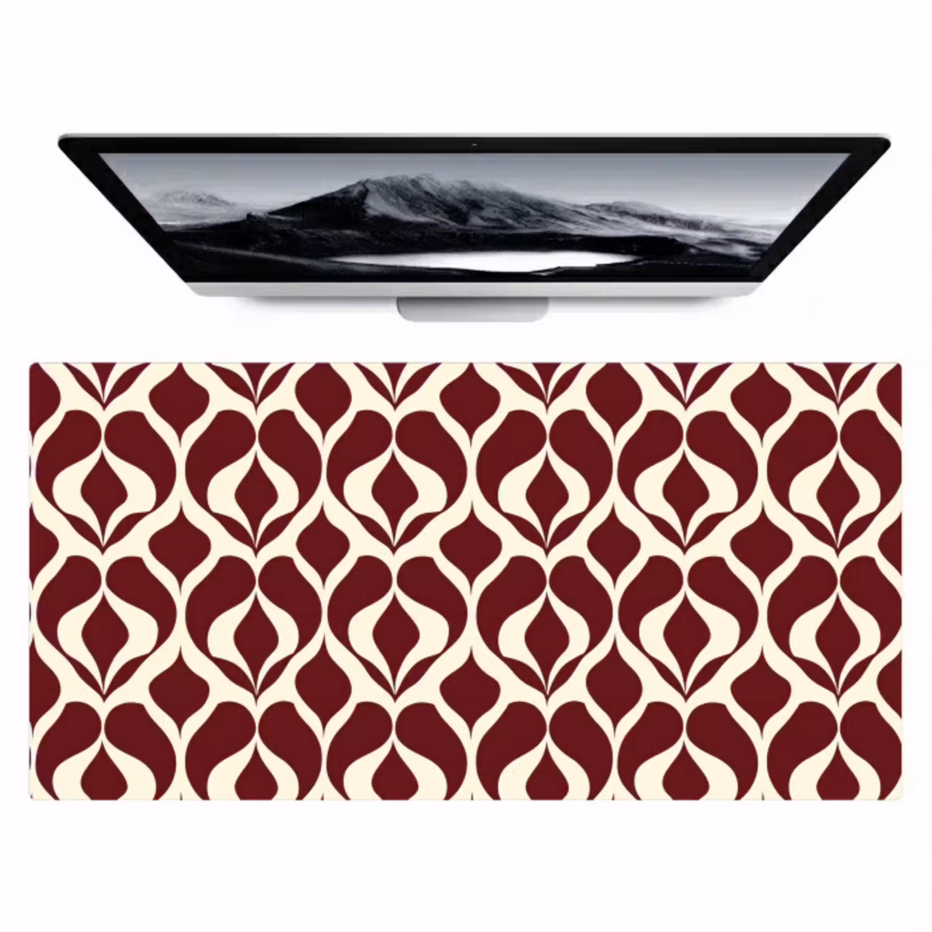 Rood - Druppelpatroon - Grafisch Muismat XXL klein 681 -zzz3d