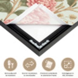Klassiek - Botanisch - Veelkleurig Textielframe zwart klein 947 -USP_closeupNL