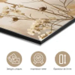 Wilde bloemen - Botanisch - Vintage - Natuur - Rustiek aluminium wit klein -closeup_FR
