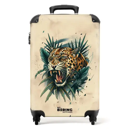 Tattoo style- De strijdende Luipaard NBS - Handbagage koffer - Kinderen Unisex middel -productfoto_recht