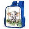 Olifant - Dier - Kinderen - Jungle Kinderrugzak - Blauw middel -schuin