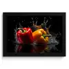 Paprika - Water - Zwart - Groente - Rood - Geel KitchenYeah - Keuken - Fotolijst klein -3d