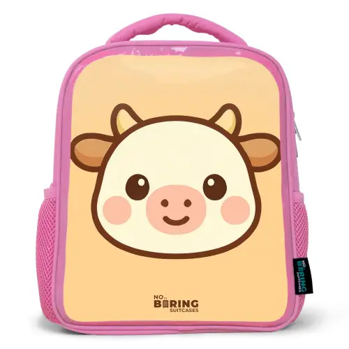 Kawai - Koe - Bruin Kinderrugzak - Roze middel -3d