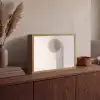Minimalistisch - Cirkel - Lichtgrijs Light Box met batterij (Wandlamp) middel -sfeer2