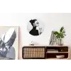 Vrouw - Champagne - Modern Wandcirkel aluminium klein -kantoor