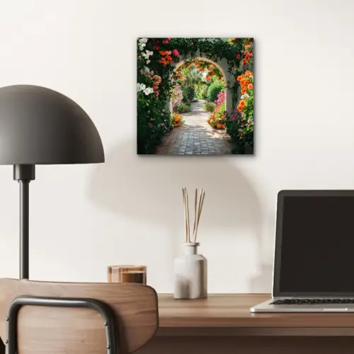 Doorkijk - Bloemen - Natuur - Bloementuin aluminium wit klein -sfeer5