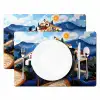 Dorp - Heuvelachtig - Zon - Mozaïek Placemat vinyl groot -zzsfeer2_Kitchenyeah-website