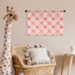 Roze - Bloemenmotief - Wit - Modern Wandkleed katoen klein 269 -wsfeer5_kind
