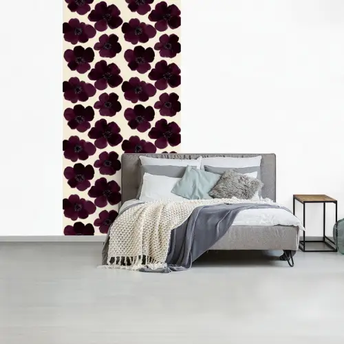 Bloemen - Aquarel - Paars fotobehang vinyl groot 64 -slaapkamer
