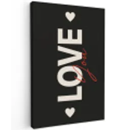 Love - Rood - Valentijn Tuinposter op houten frame 2 cm dik klein -3d