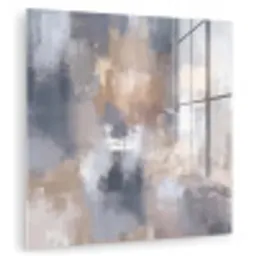 Penseelstreken - Schilderij - Beige plexiglas 5mm klein -zzzproduct_nieuw
