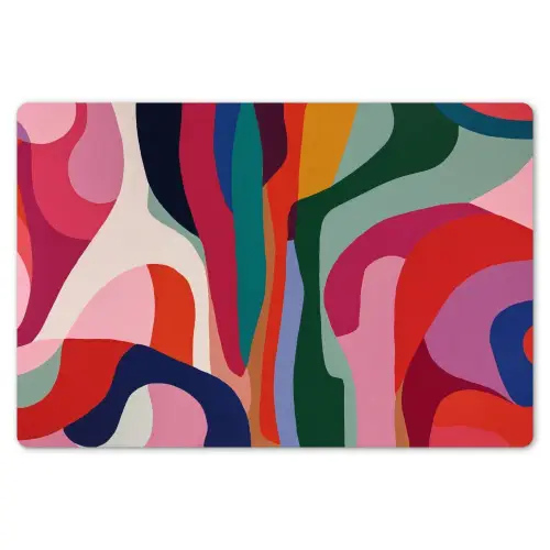Vormen - Bochten - Kleurrijk - Abstract Placemat vinyl groot -zzsfeer1_Kitchenyeah-website