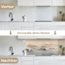 Japans - Landschap - Beige keuken achterwand 2 middel -voor-na_DE