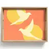 Vogels - Cirkels - Geel Dienblad Rechthoek middel -z3d_shopping