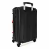 Beige achtergrond met patroon van grote kersen NBS - Handbagage koffer - Kinderen Unisex middel -achterkant
