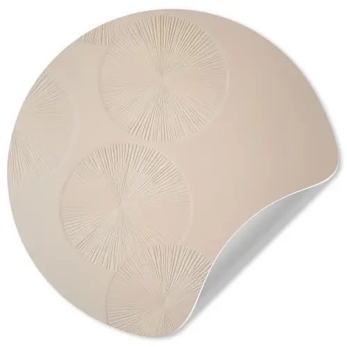 Japandi - Beige - Modern Wandcirkel behangsticker klein -3d