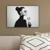 Vrouw - Champagne - Modern canvas 2cm klein -sfeer3