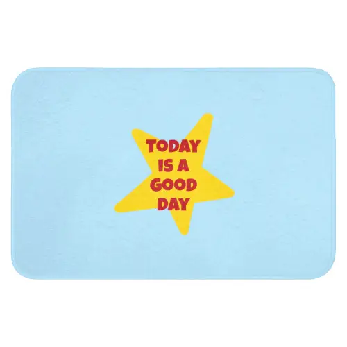 Ster - Today is a good day - Blauw Badmat klein -3d