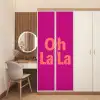 Oh la la - Luipaardprint - Roze deurposter klein -sfeer3
