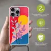 Bladeren - Zon - Abstracte vormen Hoesje iPhone 16 Pro Max met koord klein -sfeer2_NL